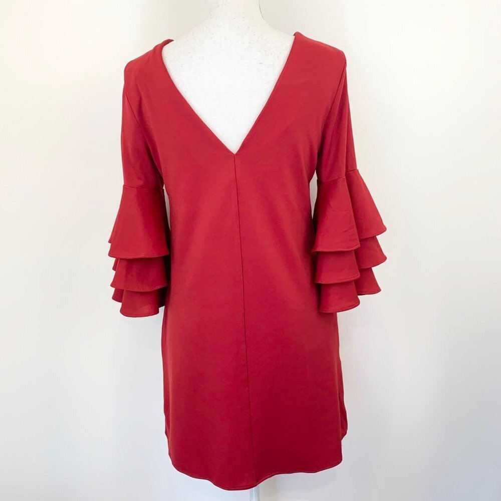 Papillon NWT Sz XS dress tier ruffle pullover long - Picture 5 of 7